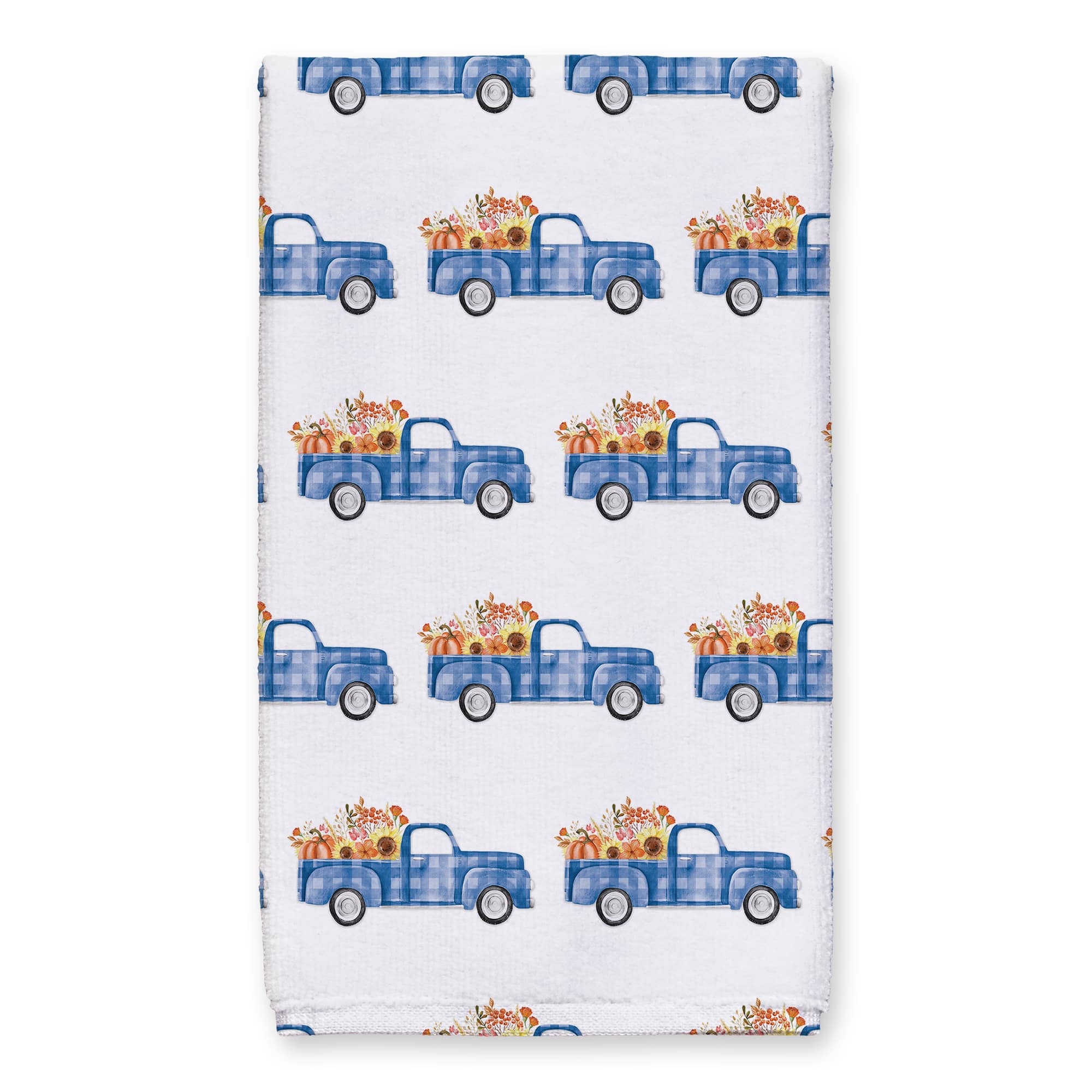 Blue Thanksgiving Truck Tea Towel Set